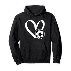 Soccer Ball Heart Pullover Hoodie