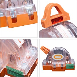 RUIAN Copper Plated 63A Clear Double Pole Electric Brake Safety Knife Switch for Industrial Appliances, DPST