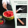 Watermelon Cutter with 5 Forks Stainless Steel Watermelon Slicer Wooden