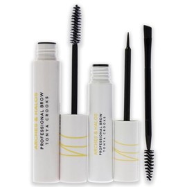 Arches & Halos Brow Hero Tint Kit - Auburn - Semi-Permanent Tinting Kit for Perfectly Natural, Shaded Brows - Includes Clear Gel, Tint and Brow Shaper Brush - Temporary, 72-Hour Pigment - 3 pc