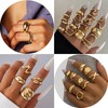 MEDOJO 24 Pcs Gold Chunky Rings for Women Stackable Knuckle