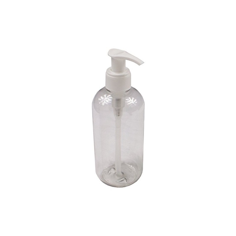 Massage Lotion Bottle - Clear 8 Ounce Bottle with Pump