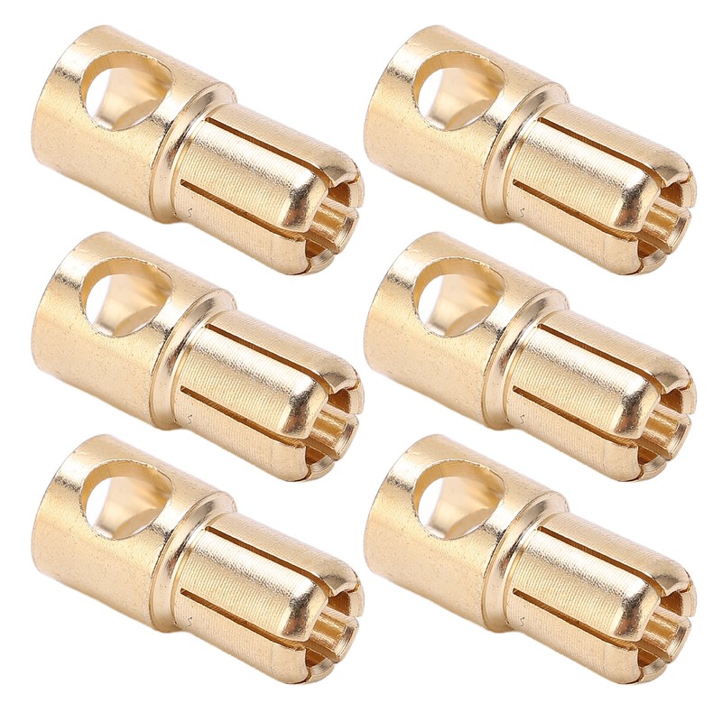 10 Pcs 6mm Banana Plug Gold Plated Male Connector Adapter