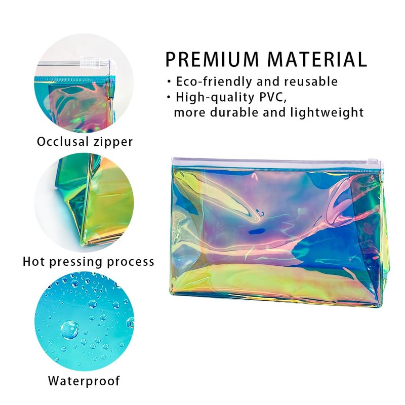 TotePrint Holographic Phantom PVC Waterproof Makeup Pack for Travel Makeup,