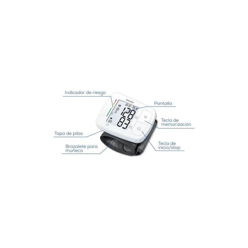 Monitor De Presin Arterial De Mueca Con Voz Bc21 Beurer
