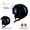 Open Face Motorcycle Helmet for Adults, DOT Approved,3/4 Retro Vespa