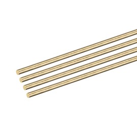 DMiotech 4Pack 2mm x 250mm, Brass Solid Round Rod, Brass Rod Lathe Bar Stock for DIY Craft