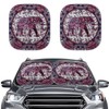 JoyLamoria Boho Hippie Elephant Print Car Windshield Sun Shade 2