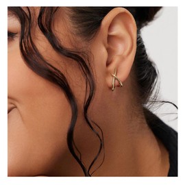 Earrings Silver/Gold Stud Earrings Women's Gold-Plated Small Earrings Women Jewellery Gifts, Yellow Gold