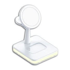 3 in 1 Wireless Charger Station Magnetic Charging Dock (White)