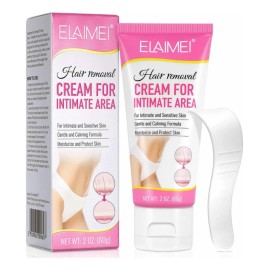 Crema Depiladora De Zonas Íntimas, Elimina Vello, Hidratante