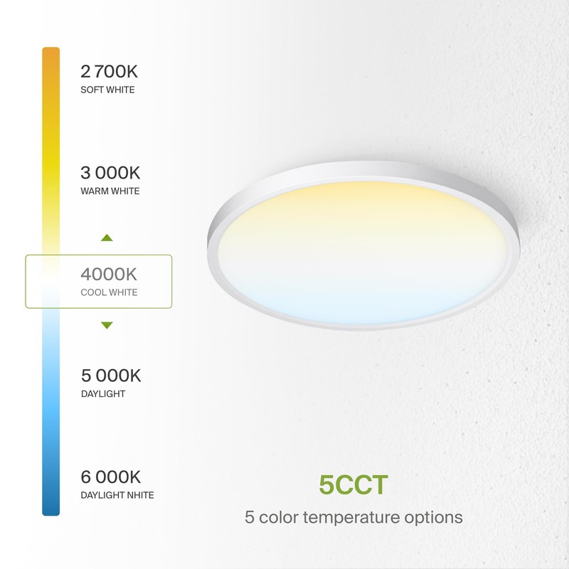 ASD LED 12 Inch Round Flush Mount Ceiling Light Fixture