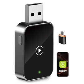 PARPAT Wireless Carplay Adapter Für CarPlay, Konvertieren von kabelgebunden zu kabellos mit USB & Type-C V2