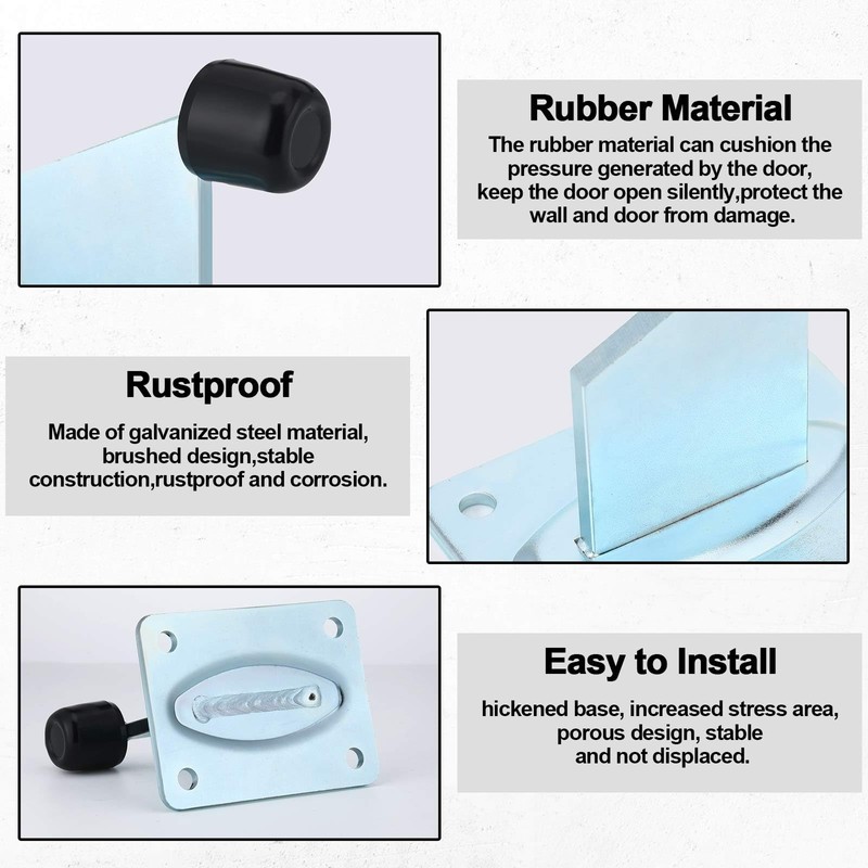 MorningRo End Stop Heavy Duty Gate Stopper Floor Mount 4-5/8"