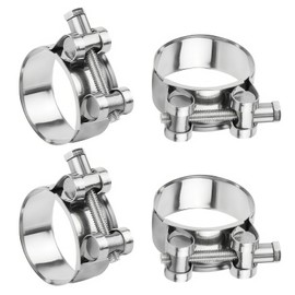 4 Stück Gelenkbolzenschelle Edelstahl, Bandbreite 12mm Spannbereich 40-43mm Einstellbar Schlauchschellen Pool Edelstahl Gelenkbolzenschelle Auspuffrohrklemme Rohrschellen