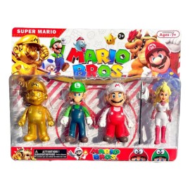 KH Set Muñecos Mario Peach Toad Bowser Yoshi 4pz Juguetes Niños