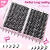 240-Piece DIY Eyelash Extensions Set, 0.07D Eyelashes, Individual False Eyelash