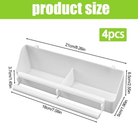 Nizirioo Pack of 4 Bird Feeding Bowls: Bird Feeder Column Feeding Container with Stand Bird Cage Accessories Bird Feeder for Hanging Bird Feeder Water Bowl for Parrots Wild Birds