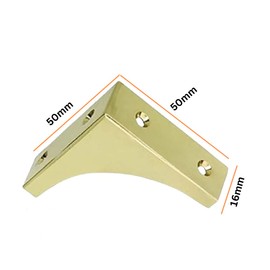 Polished Brass Corner Bracket 50mm (2inch) Heavy Duty Chest Corner Guard Protector with Fixing Screws Edge Guards for Furniture Box Table & Multiuse Pack of 8