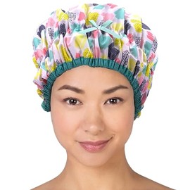 Betty Dain Fashionista Collection Gorro Ducha Forro Resistente Moho Exterior Impermeable Peva Diseño Gran Tamaño Todas Longitudes