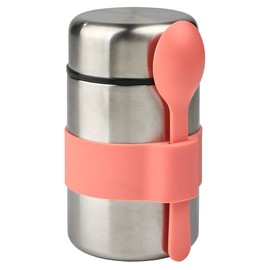 moses. Fernweh 82492 Thermal Container for Food - Apricot Warming Container Made of Stainless Steel, Vacuum Insulated Lunch Box with Spoon, Thermal Container with 400 ml Capacity