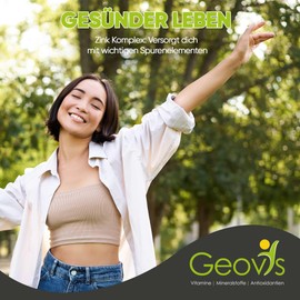 Geovis Zinc Complex – High Dose – 90 Tablets with 10 mg Zinc + Manganese, Selenium and Chromium – Minerals and Trace Elements – Metabolism and Immune System – Vegan – Dietary Supplement