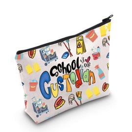 WCGXKO School Custodian Gift We Love Our School Custodian Zipper Pouch Makeup Bag (B-LoveCustodian CA)
