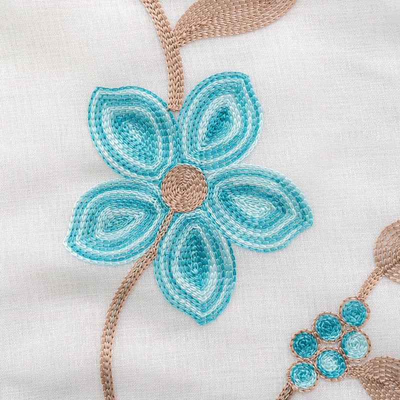 Petrichor Embroidery Sheer Curtain 2 Panels Set - Luxury Window