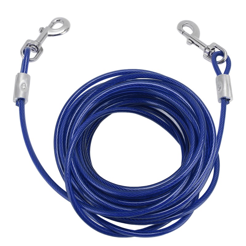 Dog Tie Out Cable Steel Wire Double Head Bite Resistant