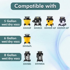 15 Pack DXVA19-4104 Vacuum Bags Compatible for DEWALT 5-8 Gallon Wet/Dry Vacuums, Dust Disposable Collection Bag DXV05P, DXV05S, DXV06PL, DXV08S, DXV08SL, DXV08SA