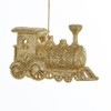 Kurt Adler GOLD GLITTER TRAIN ORNAMENT