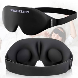 snoozzzed Memory Foam 3D Sleep Mask - Fits all Sizes, Adjustable, Comfortable