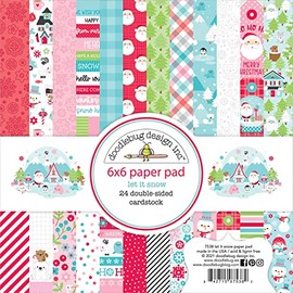 Doodlebug Double-Sided Paper Pad 6"X6" 24/Pkg-Let It Snow, 12 Designs/2 Each -DB7538