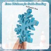 5Pcs Snowflake Christmas Table Decorations, White Blue Wooden Snowflakes Tabletop