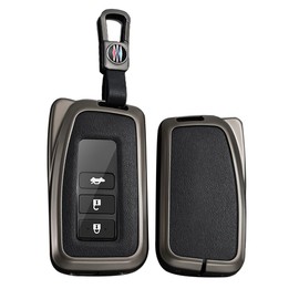 TECART Smart Key Case Key Cover Keyring Accessories fit for Lexus RX350 RX450h IS250 IS300 LS500 LC500H is ES GX NX RX LX LC LS RC UX US GS Protector Key Fob Case Leather Keychain Black