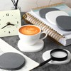 Diatomaceous Earth Coaster ，Set of 6，Unique White Absorbent Coasters for