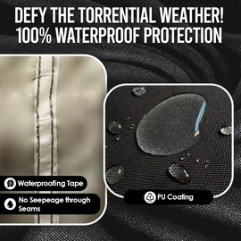 Bike Cover WaterProof Outdoor for 2-3 Bikes - Heavy Duty 210D Oxford Tear Resistant and Windproof Outdoor Storage Bicycle Cover, Stationary Bike Cover for Ebikes Comes with Carry Bag