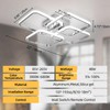 Dimmable Modern Led Ceiling Light, 4 Rings Square Ceiling Lamp