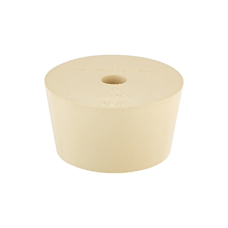 RiteBrew Rubber Stopper - Size 10 - Drilled