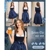 DIRNDLSTERN Women's Blue Without Lacing Midi Women's Outfit Oktoberfest 2025,
