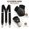 Adjustable Solid Color Polyester Suspenders for Adult Pants, Shirts and