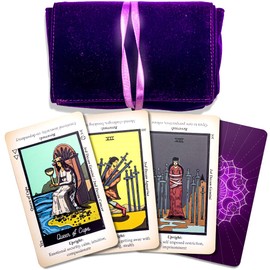 Joyadora Tarot Cards for Beginners - Tarot Deck -Tarot Cards with Meanings On Them - Includes Tarot Wrap for Deck Storage