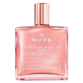 Nuxe Nuxe Huile Prodigieuse Floral Shimmering Multi Purpose Dry Oil for Face, Body & Hair. Luxurious Rose Gold Glow and Deep Hydration, 1.6 fl.oz.