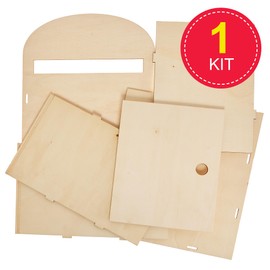 Baker Ross FX846 Post Box Kit - 1 kit, Wood Crafts for Kids to Paint and Decorate