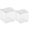 Lucky Monet 25/50/100 Packs Clear Gift Boxes, Clear PET Plastic