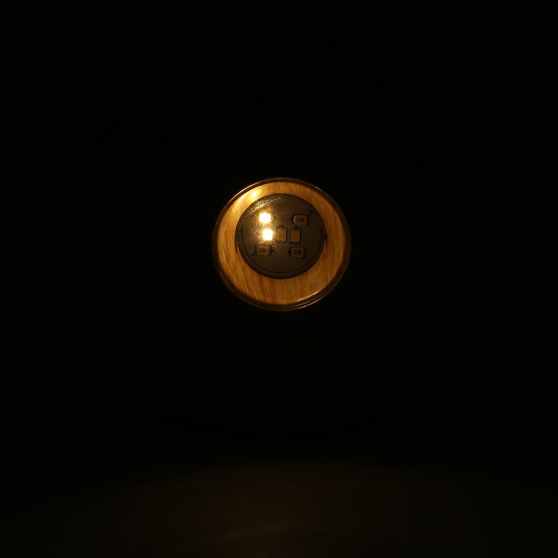 Wood Light Display Base 360 Degree Rotation Beech Grain Colorful