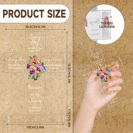 Acrylic Cross Christian Gifts for Women, Religious Gifts with Bible Verse and Prayers Inspirational Scripture Gifts For Mom, Daughter, Wife, Him Her Faith Catholic Friends Birthday Graduation Gifts