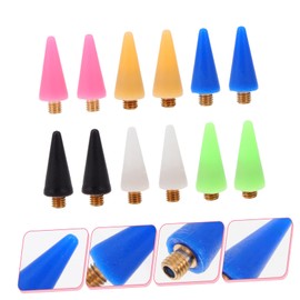 MERRYHAPY 12 Pcs Nail Dotting Pen Heads with Wax Replacement Tips for Rhinestone Essential Nail Art Tool for Manicure Nail Stamper French Tip Designs