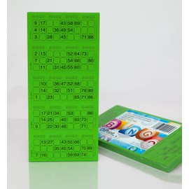 Bingo Ticket Block System 15 of 90 Balls (Green)