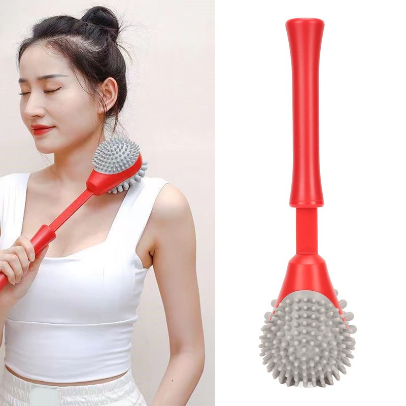 Massage Hammer 2 Soft Heads Retractable Flexible Handle Large Area